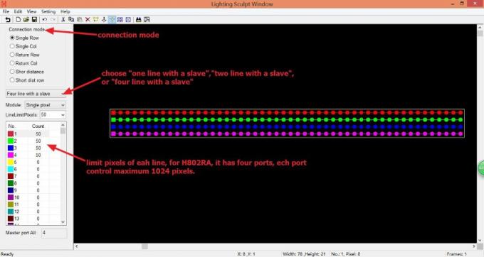 4096 pixel Salve DMX LED Controller H802RA 4 porte Materiale in lega di alluminio 0
